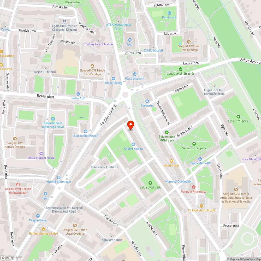 Csatorna fedél körül bejelentés helye