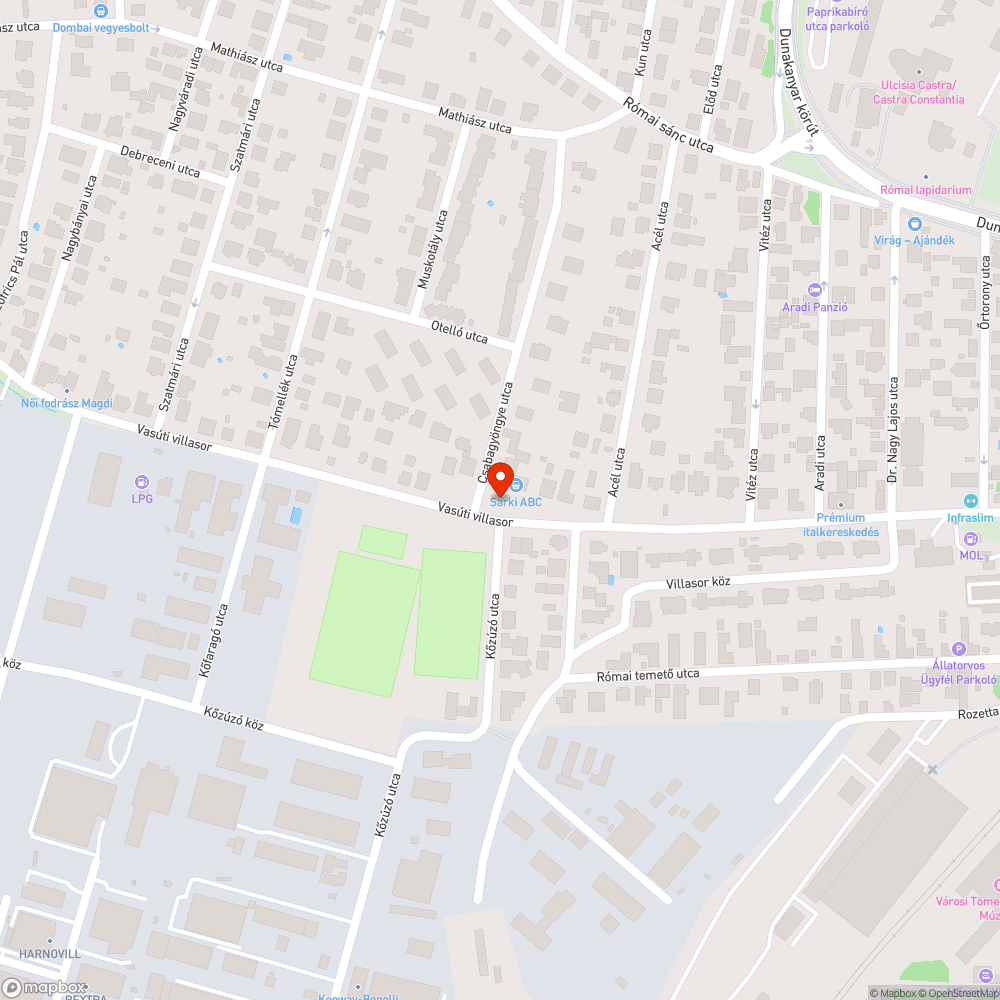 Sáros, csúszos járda bejelentés helye