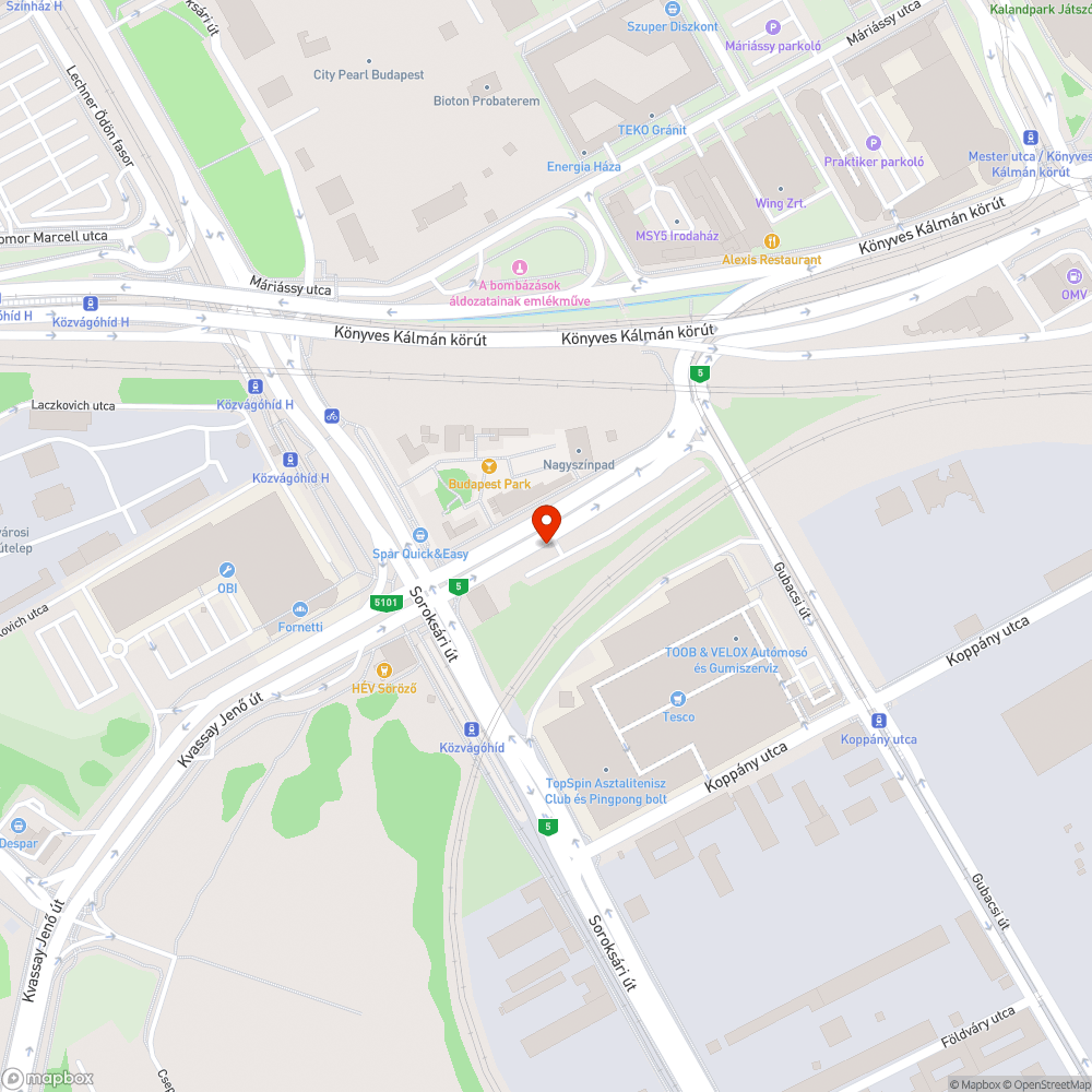 Közvágóhíd parkoló szemét bejelentés helye