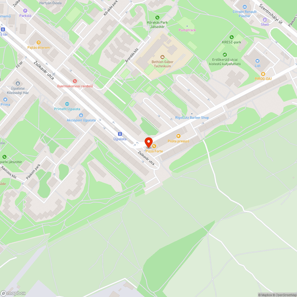 Elhagyott auto bejelentés helye