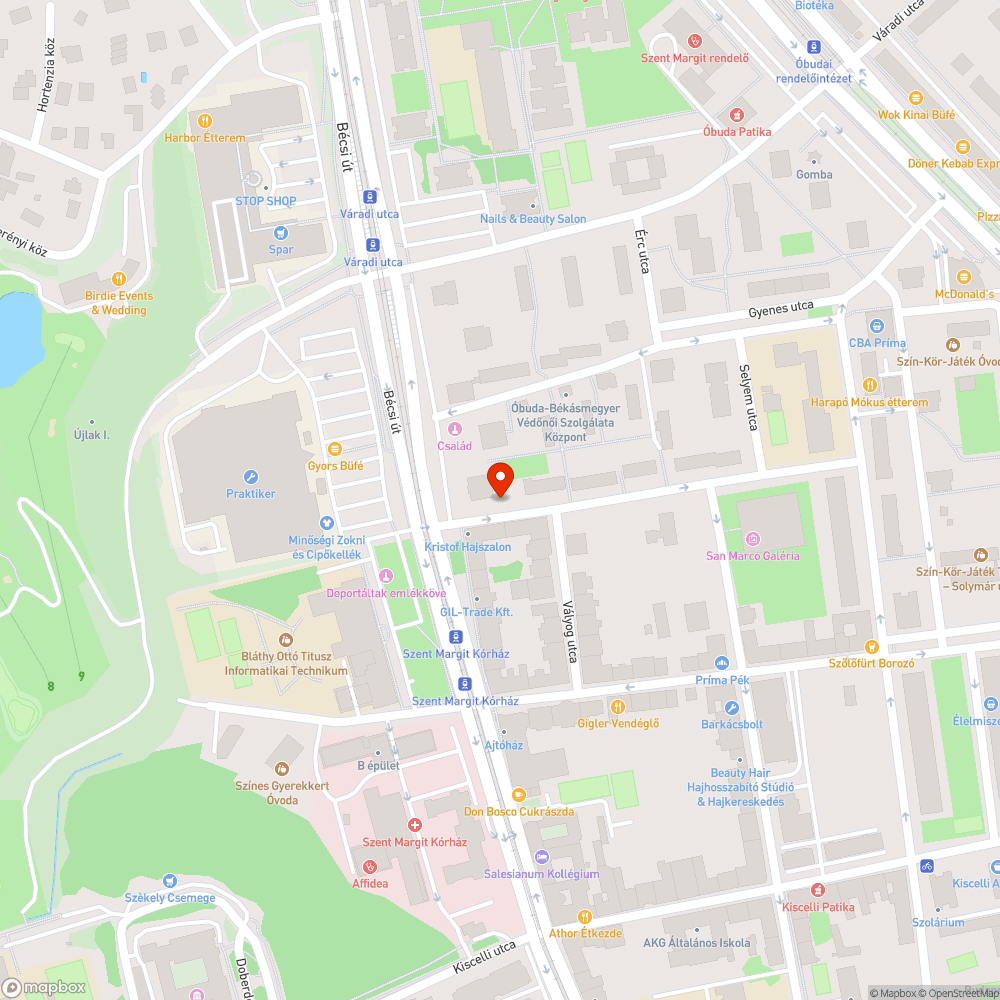 Letört ág a Reménység utcában bejelentés helye