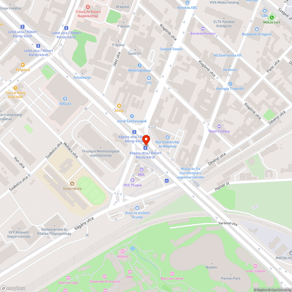 Graffitis tábla és futár oszlop bejelentés helye