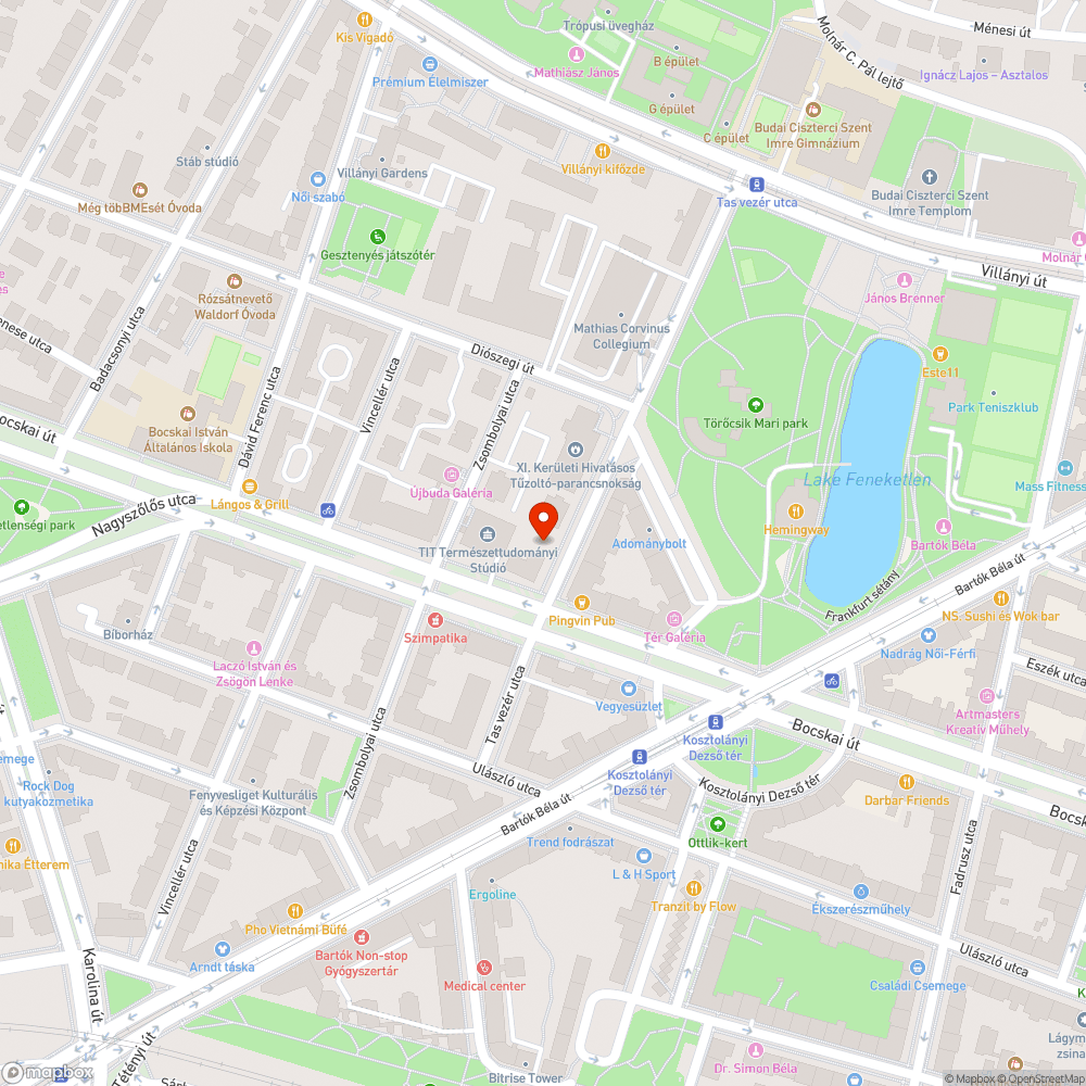 Elhagyott bicikli bejelentés helye