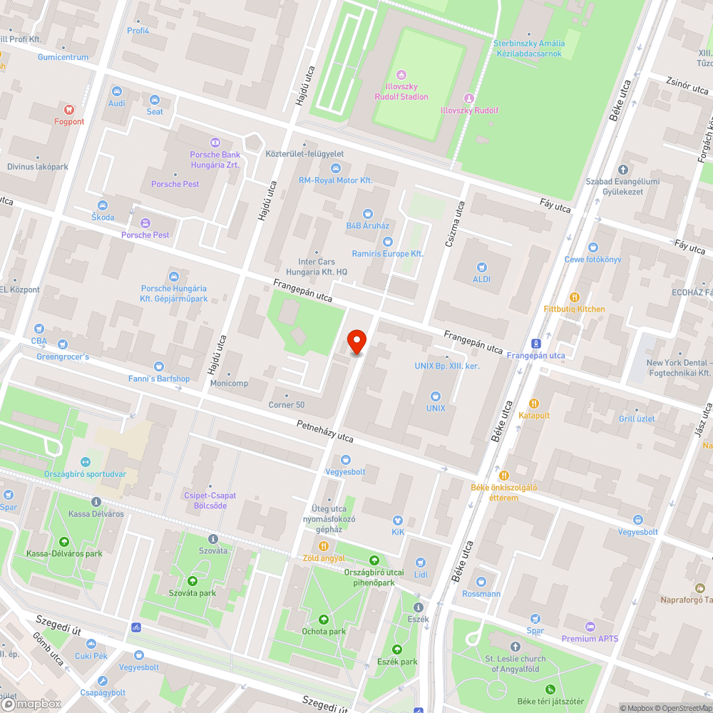 Parkoló föld alatti tűzcsapon és vízelzárón bejelentés helye