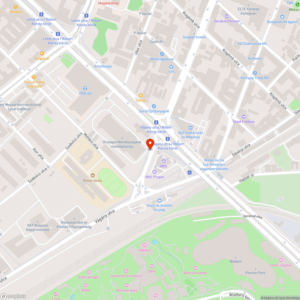 Megrepedt üveg bejelentés helye