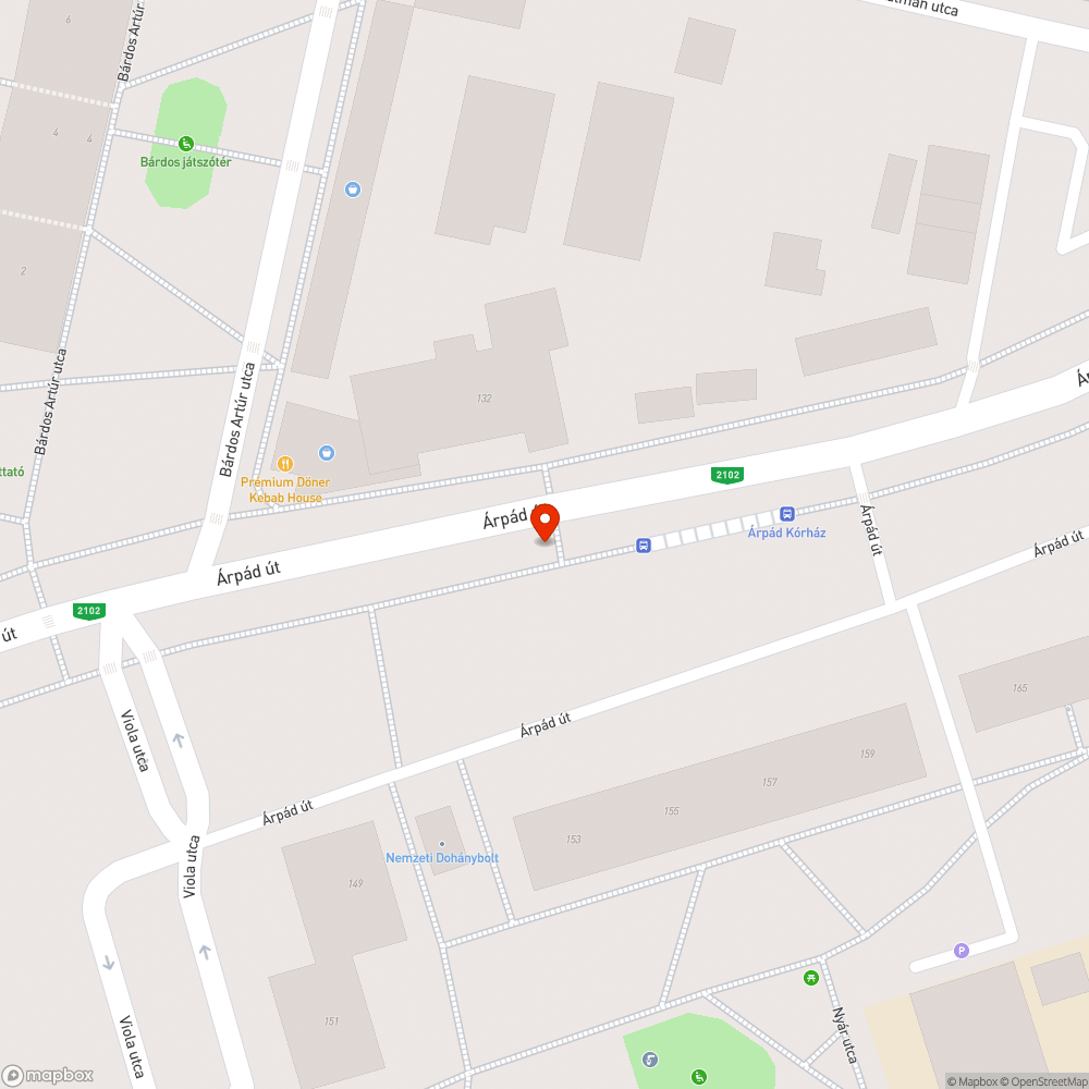 Elhagyott autó bejelentés helye