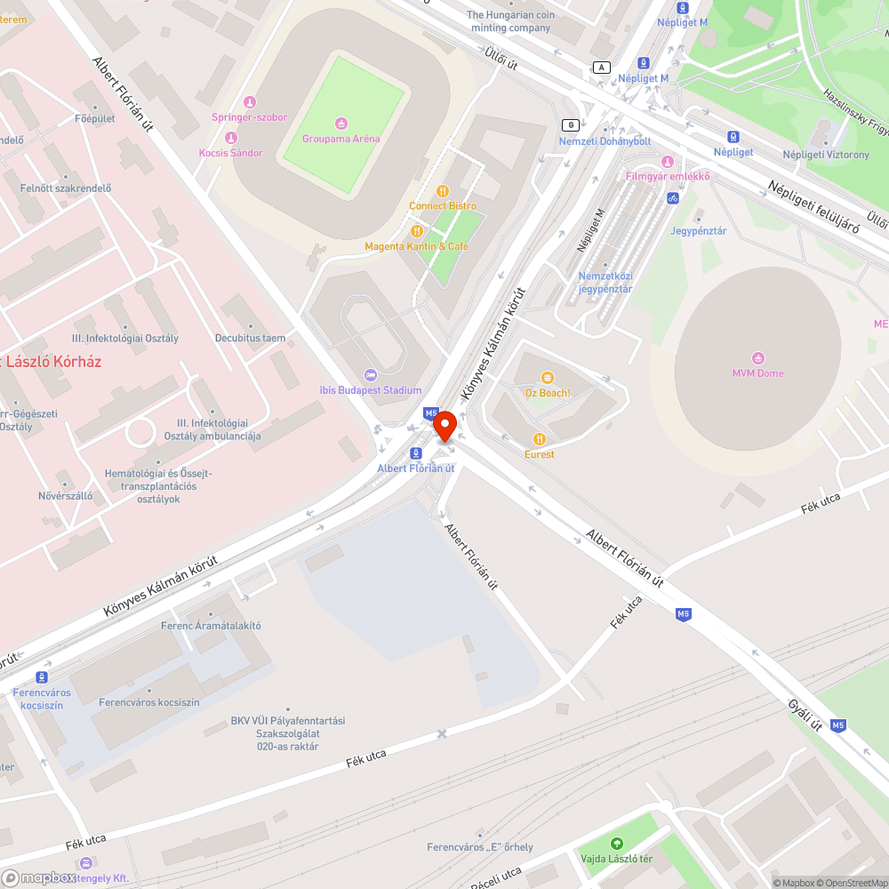 Törmelék bejelentés helye