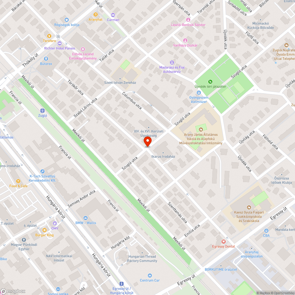 Fém oszlop bejelentés helye