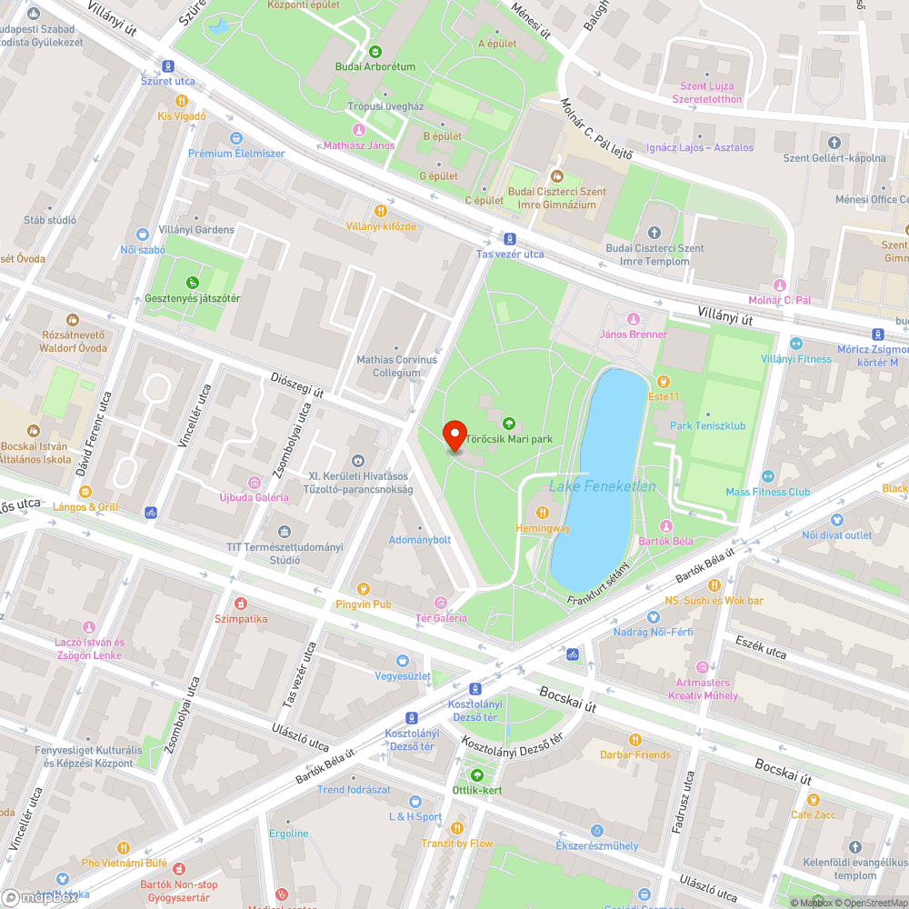 Padok a Budai Parkszínpad előtti parkban bejelentés helye