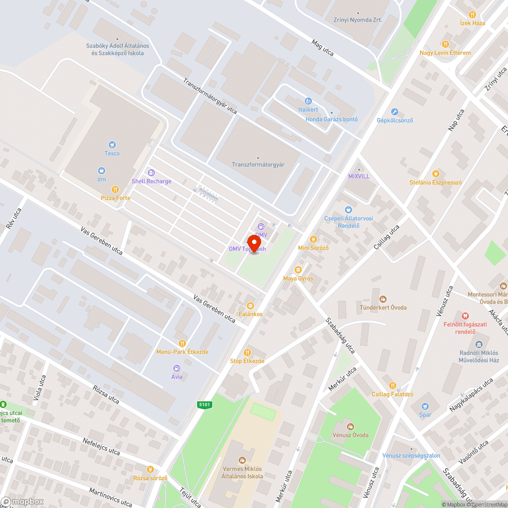 Eldőlő oszlop bejelentés helye