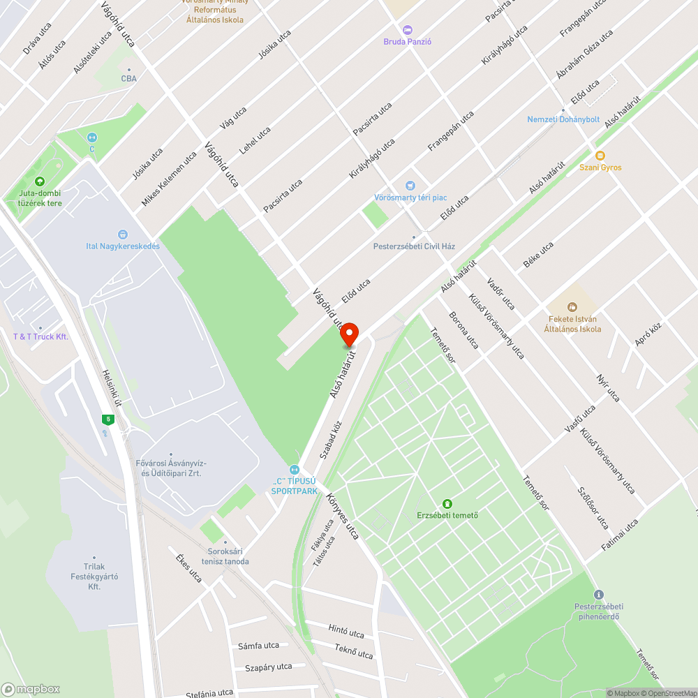 Nehezen belátható kanyar bejelentés helye