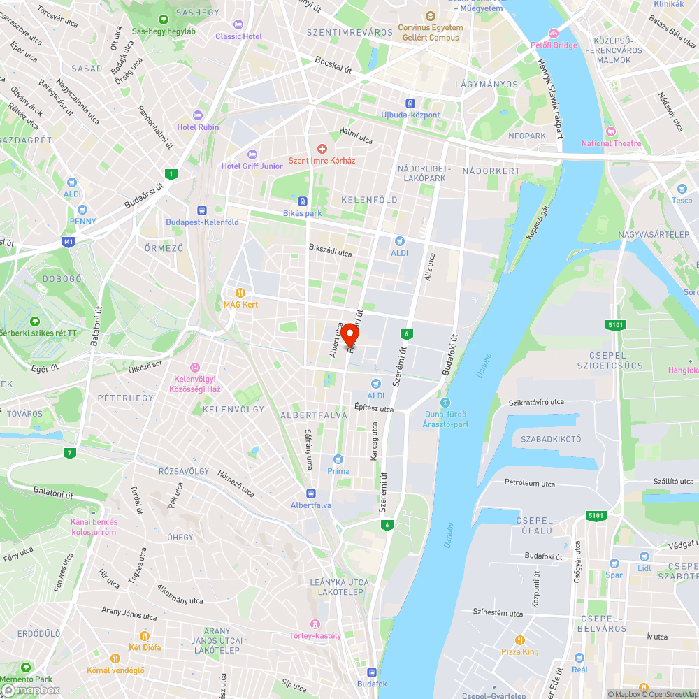 szemetes utcaszakasz és villamosmegálló bejelentés helye