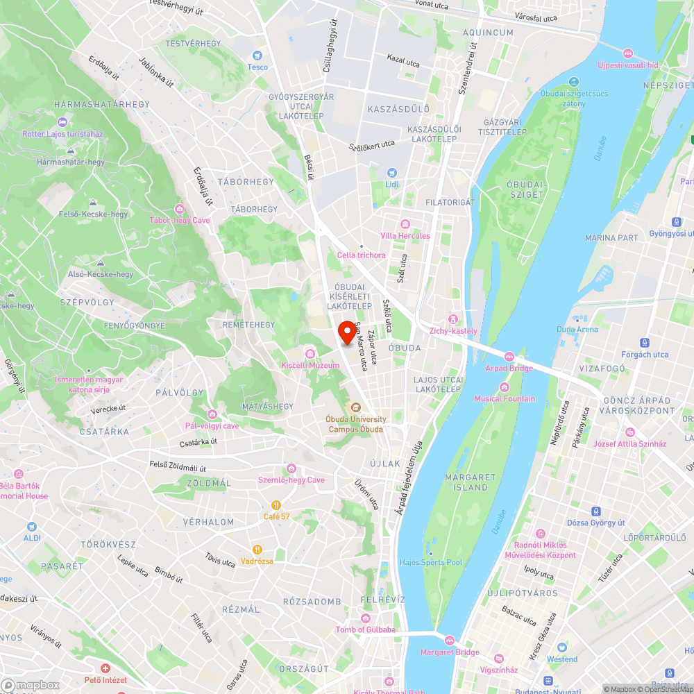 Kezdődő kátyú bejelentés helye