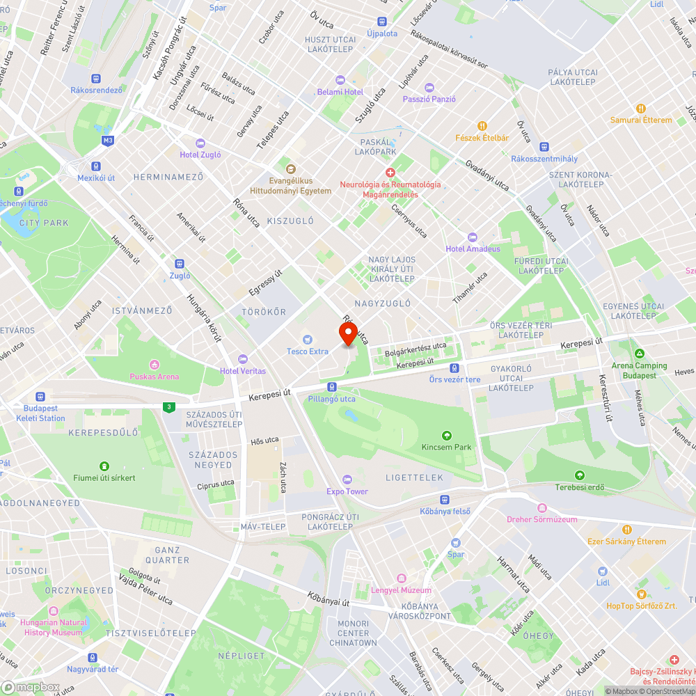 Kátyúk bejelentés helye