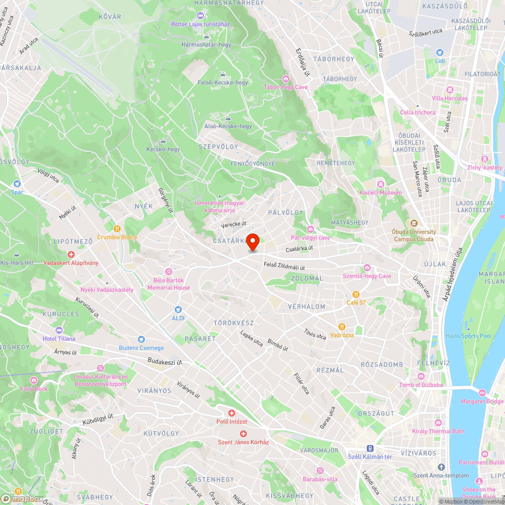 30-as zóna tábla hibák (Szépvölgyi - Zöldlomb - Törökvész út) bejelentés helye