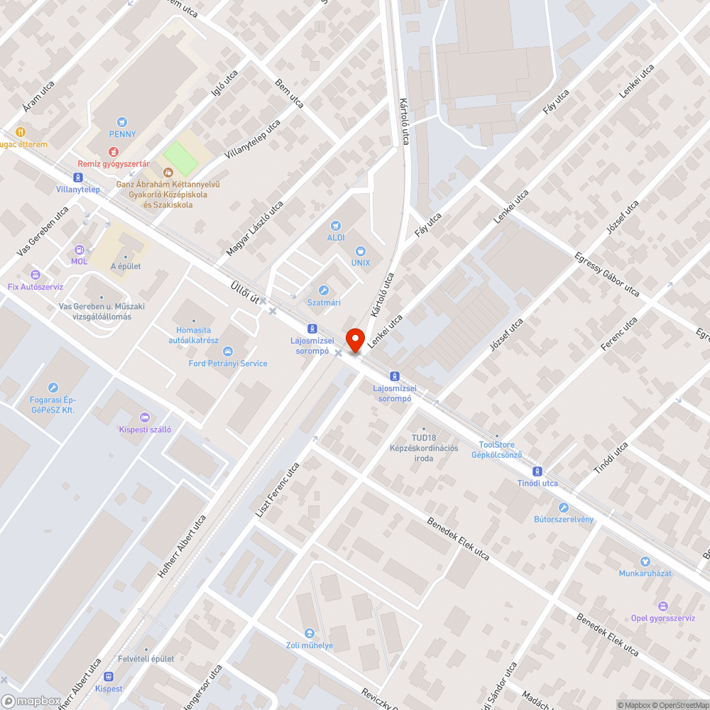 Gazdátlan táblatartó bejelentés helye