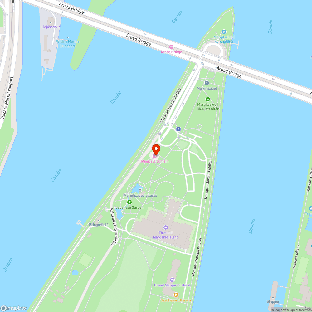 Margitszigeti Neptun-szobor (zenélő kút) bejelentés helye