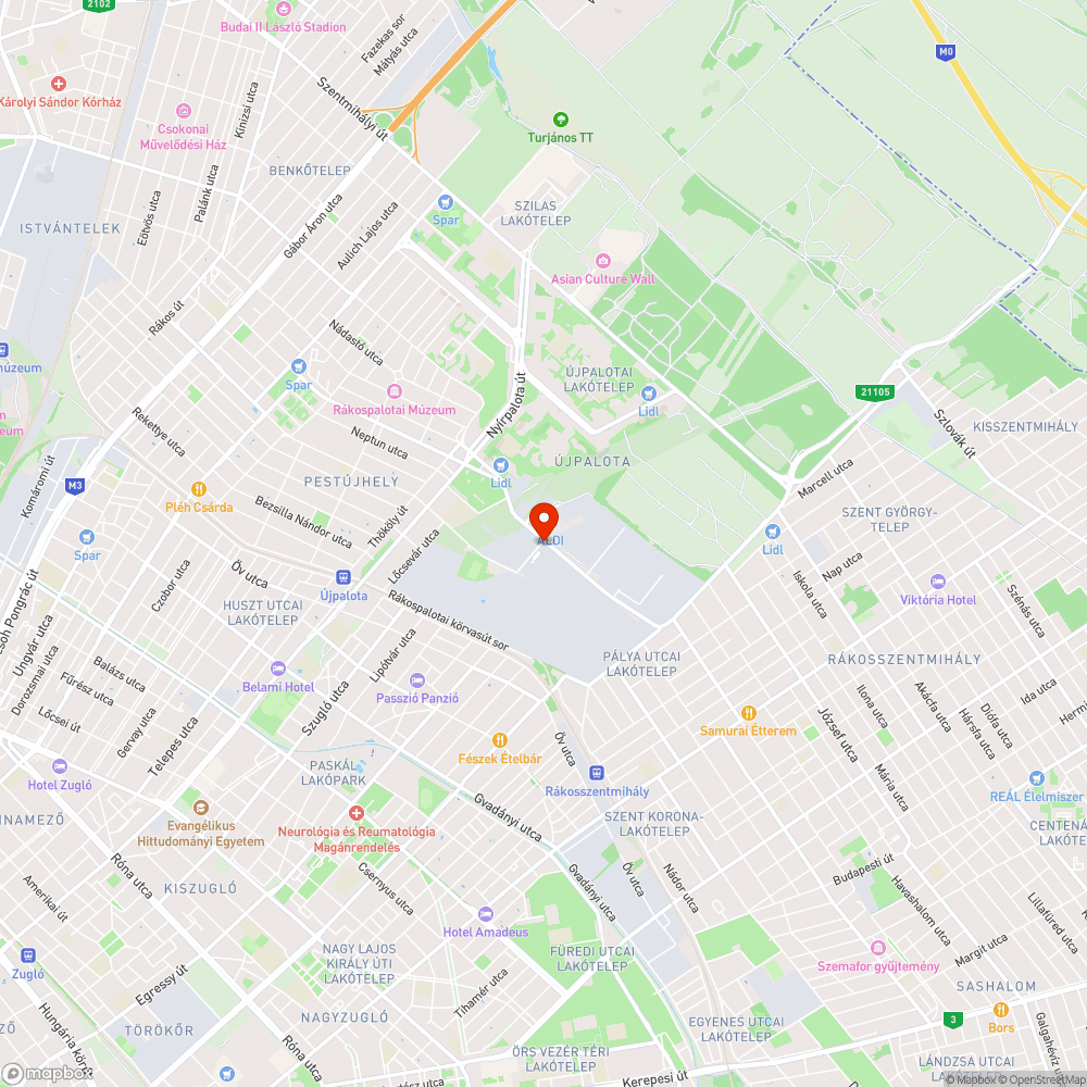 Elhagyott autó bejelentés helye