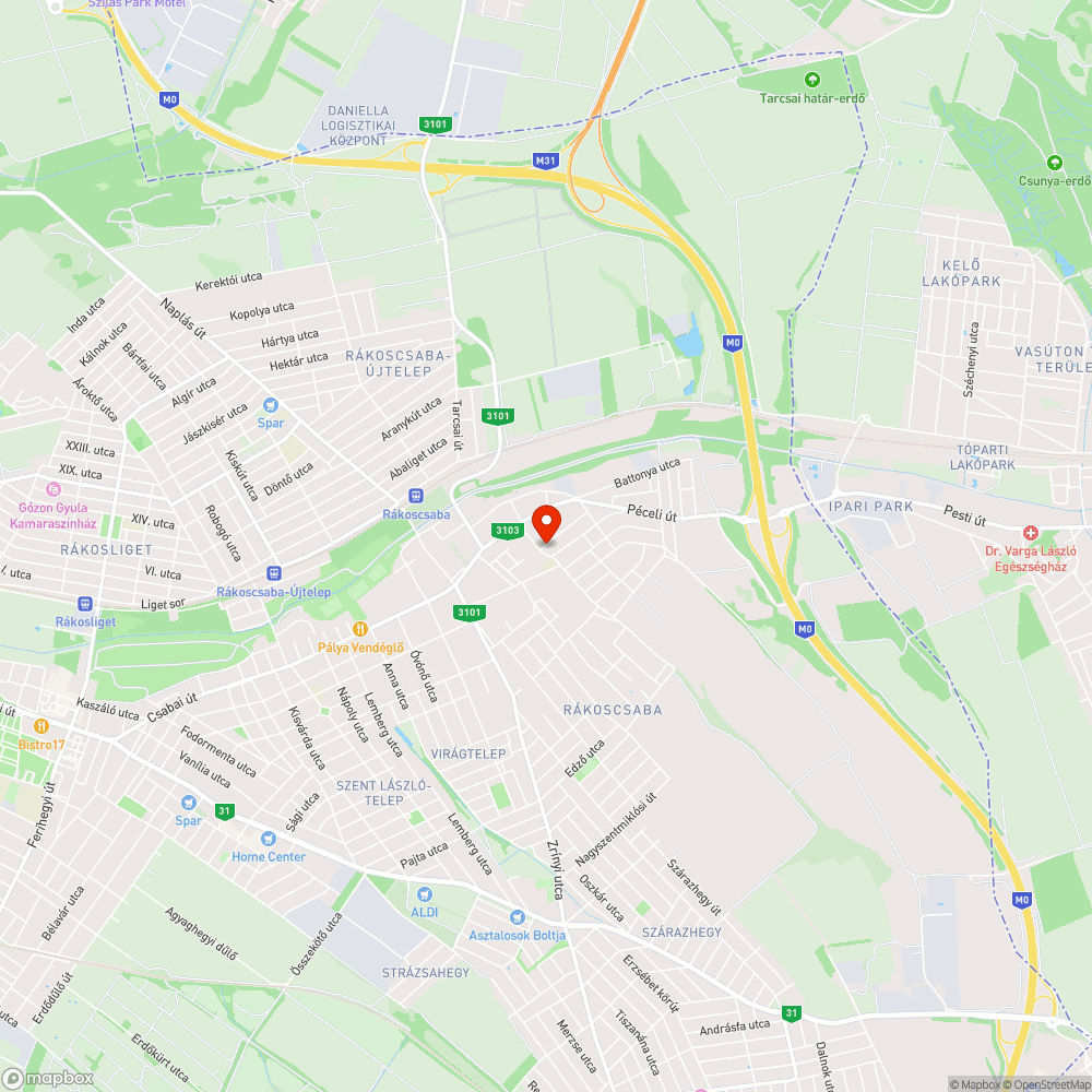 Járhatatlan út bejelentés helye