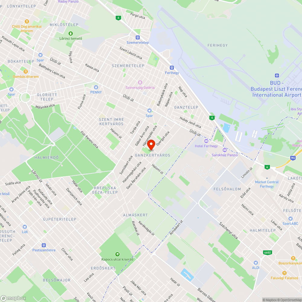 Útra belógó gallyak bejelentés helye