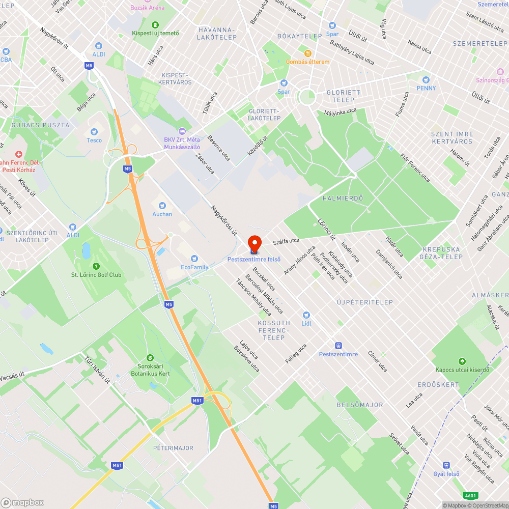 Elhanyagolt, kátyús Nagykőrösi út bejelentés helye