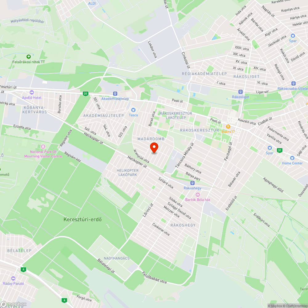 Felfagyva bejelentés helye