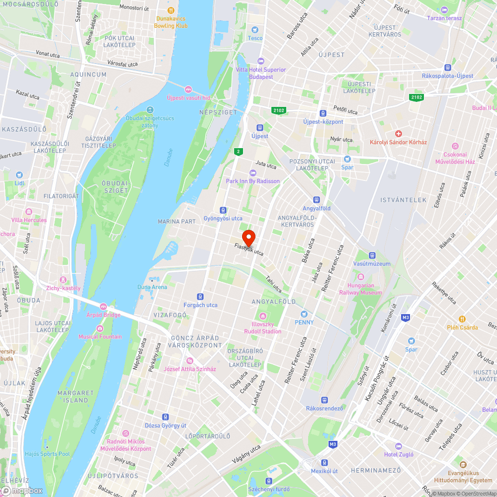 XIII. Fiastyuk u. beszakadt csatornafedél bejelentés helye