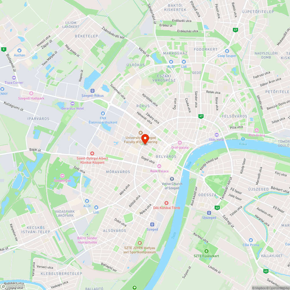 Kátyús parkoló bejelentés helye