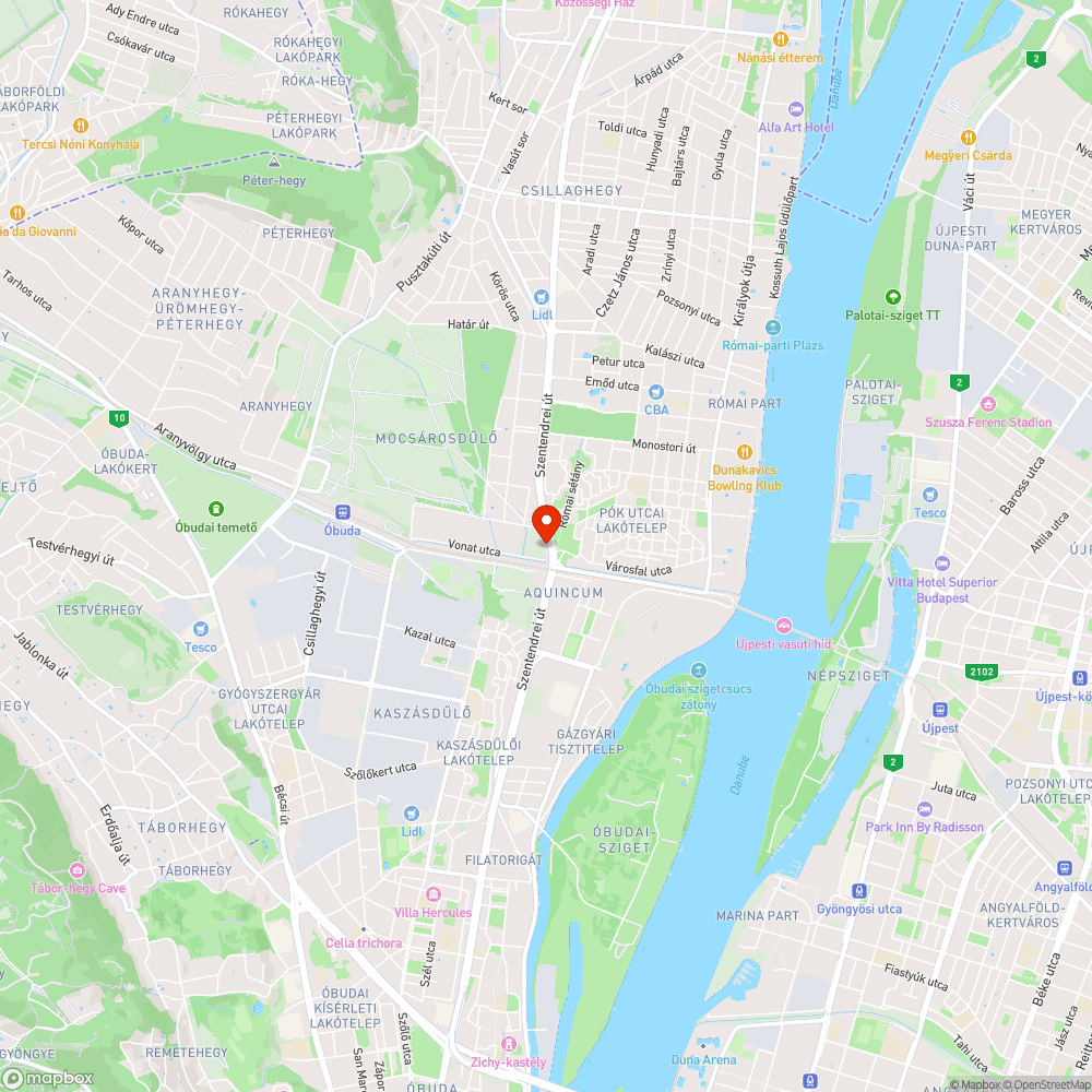 Villanyoszlop páros Aquincumon bejelentés helye