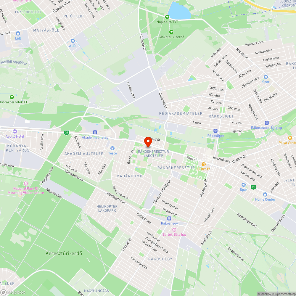 Elhanyagolt lefolyó bejelentés helye