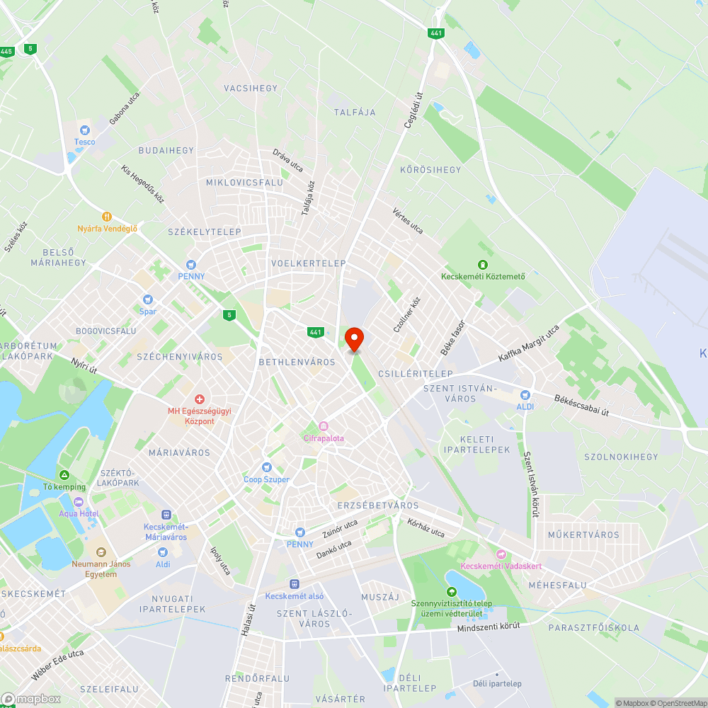 Útfelületi hibák, kátyúk az autóbusz-pályaudvar környezetében bejelentés helye