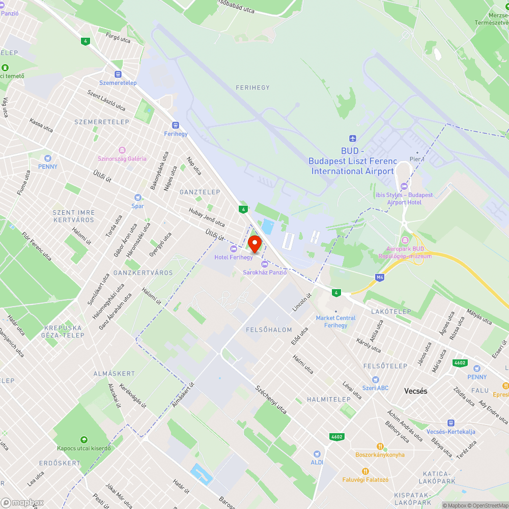 Kátyú az Avia kútnál bejelentés helye