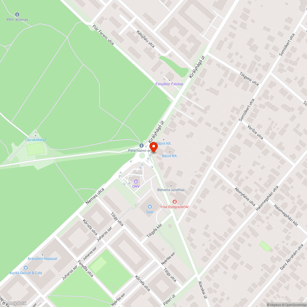 Dupla kátyú bejelentés helye