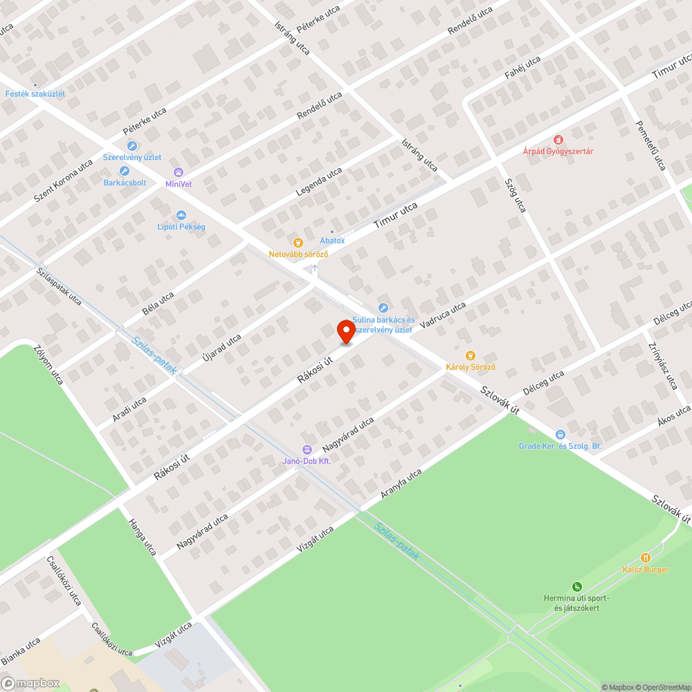 Kátyú bejelentés helye