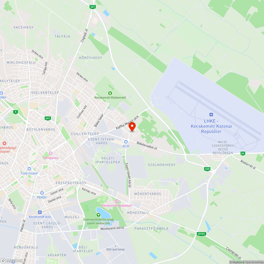 Kátyúk az utca közepén bejelentés helye