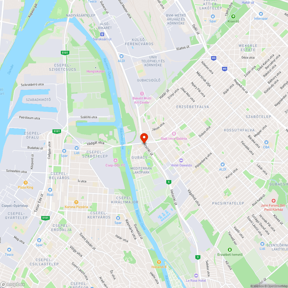 Megrongált korlát bejelentés helye