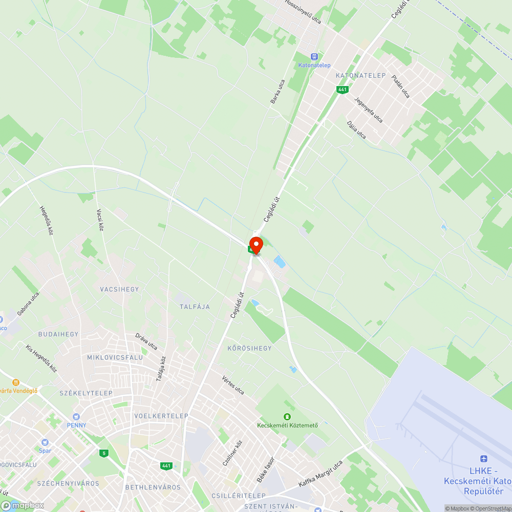 Leszakadt útszélek az új északi elkerülőn (445.út) bejelentés helye