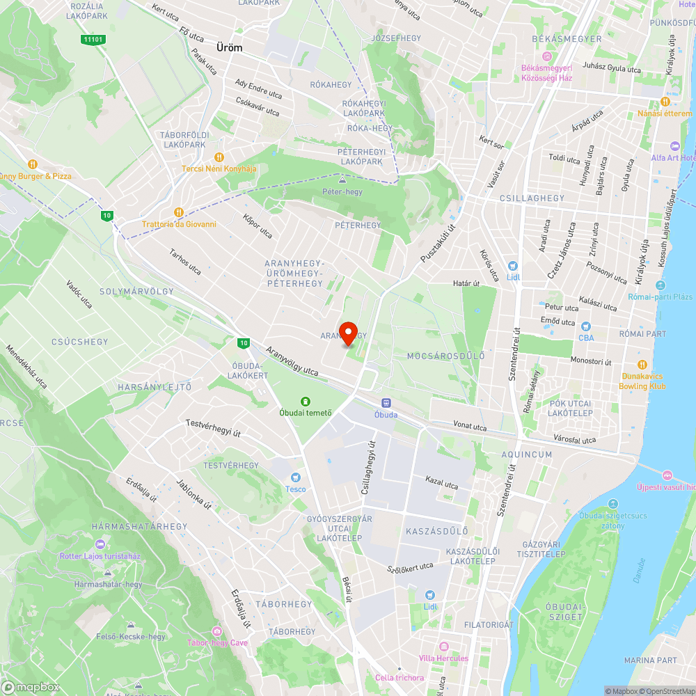 Elhagyott jármű bejelentés helye