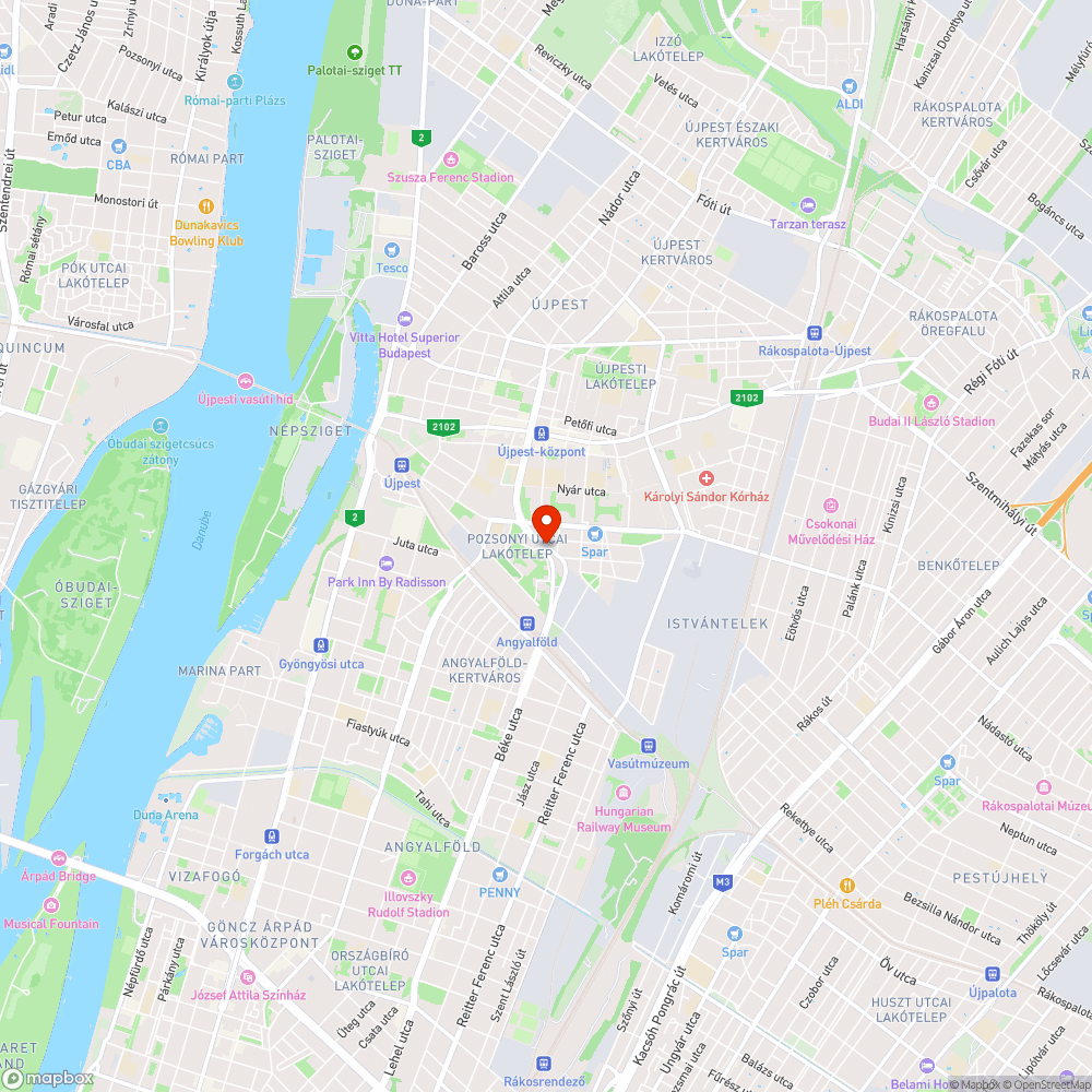 Óriás kátyú a Pozsonyi utcában 3. bejelentés helye