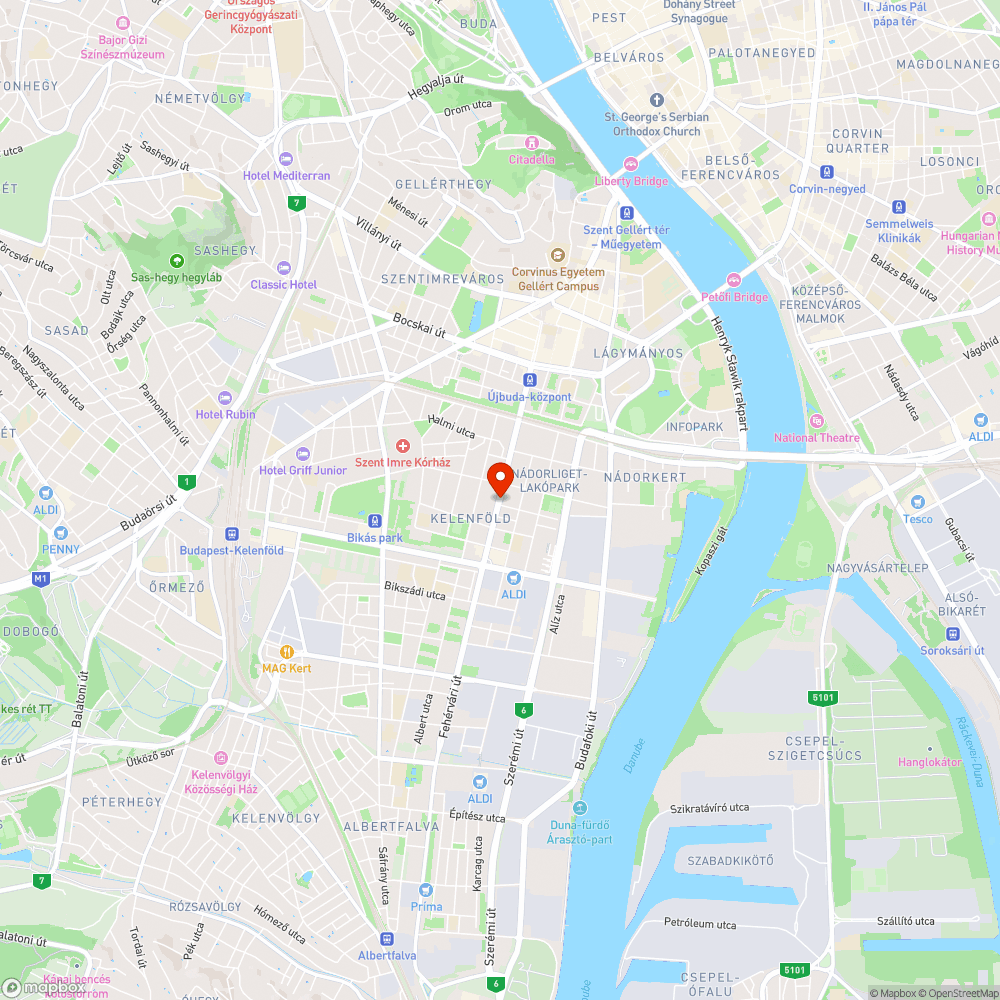 Kátyúk a XI. kerületben bejelentés helye