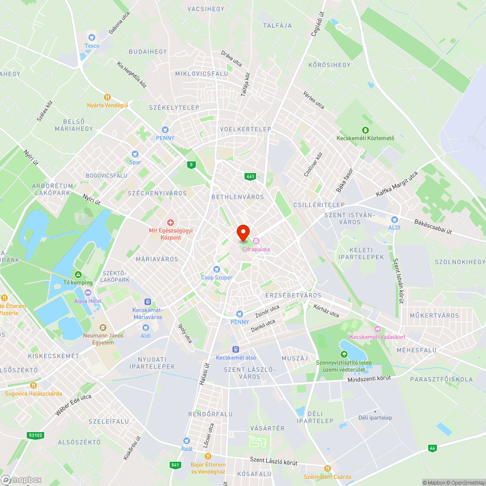 Hiba a város szívében. bejelentés helye