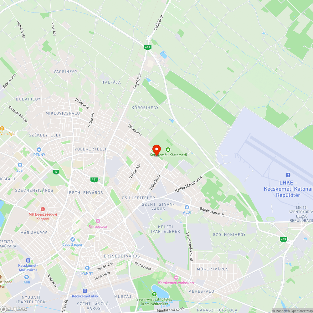 Kátyúhiba a Mécses utcában bejelentés helye