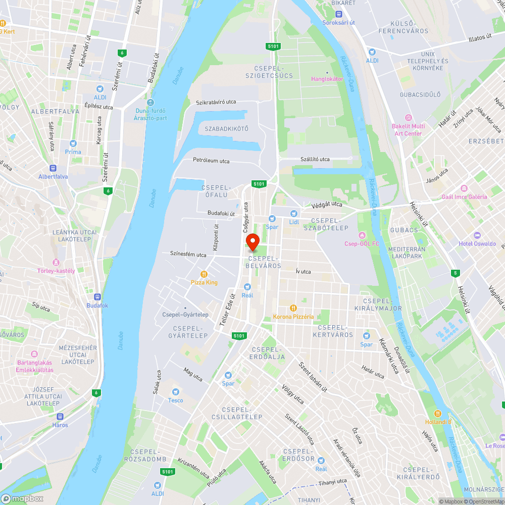 Kátyú a Szent Imre téri buszmegállóban bejelentés helye