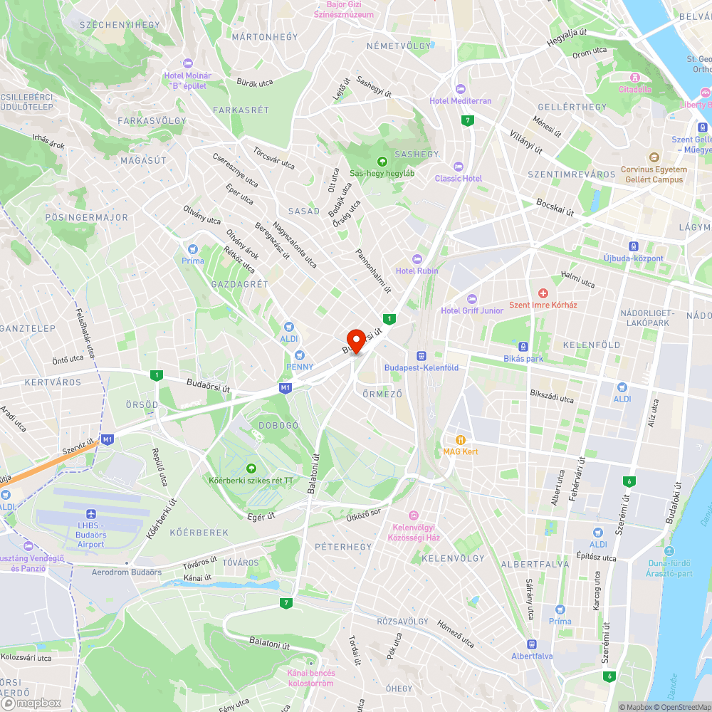 Veszélyes kátyú bejelentés helye