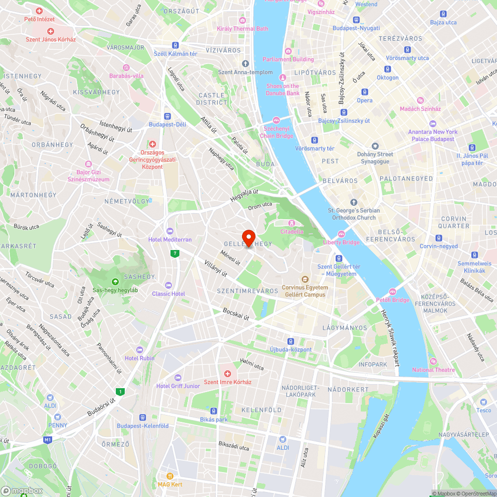 Nagy kiterjedésű úthiba bejelentés helye