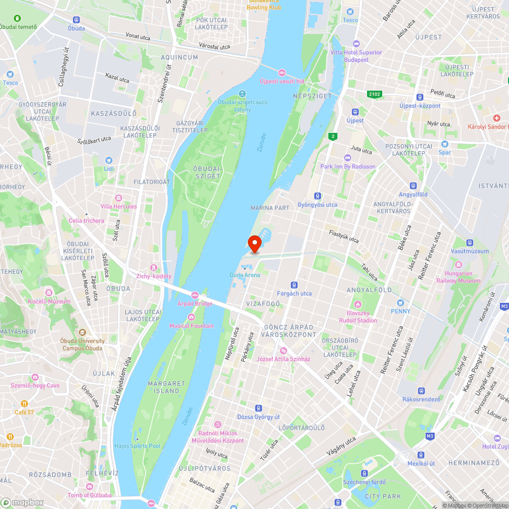 Hajózási tábla megrongálódott bejelentés helye