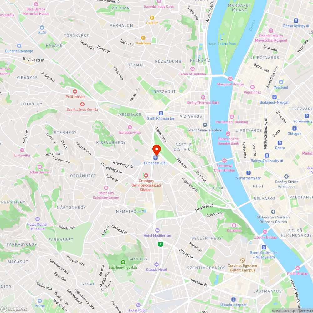 Leszakadt álmennyezet a Déli pályaudvaron bejelentés helye