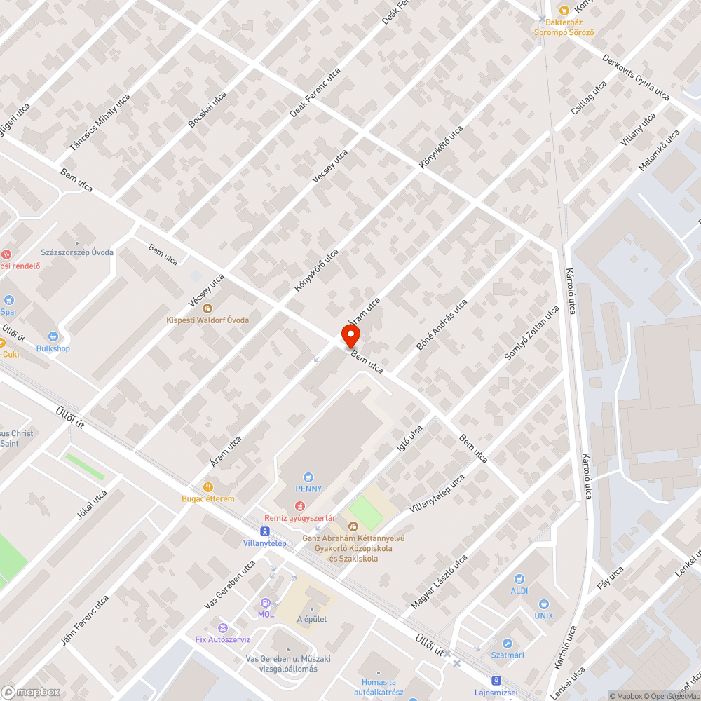 Házi gyártású oszlopocska a járdán bejelentés helye