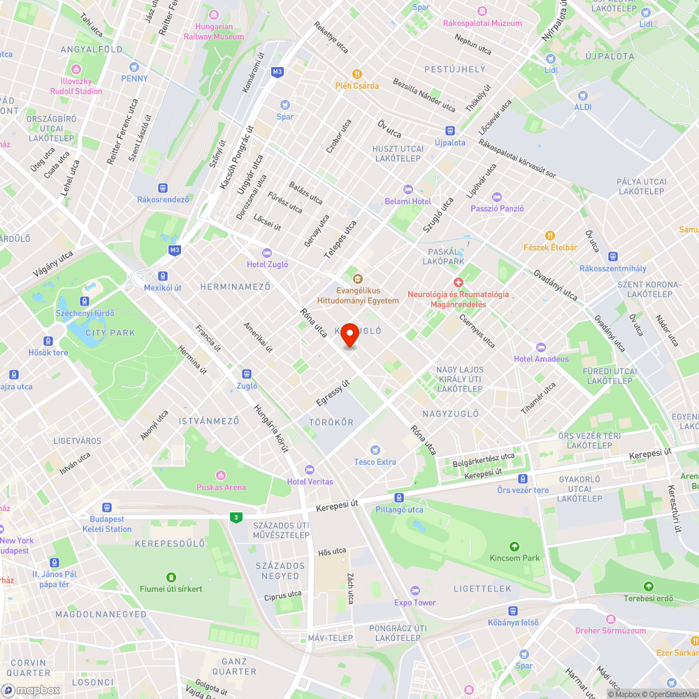 Kövér Lajos téri parkrongálás bejelentés helye