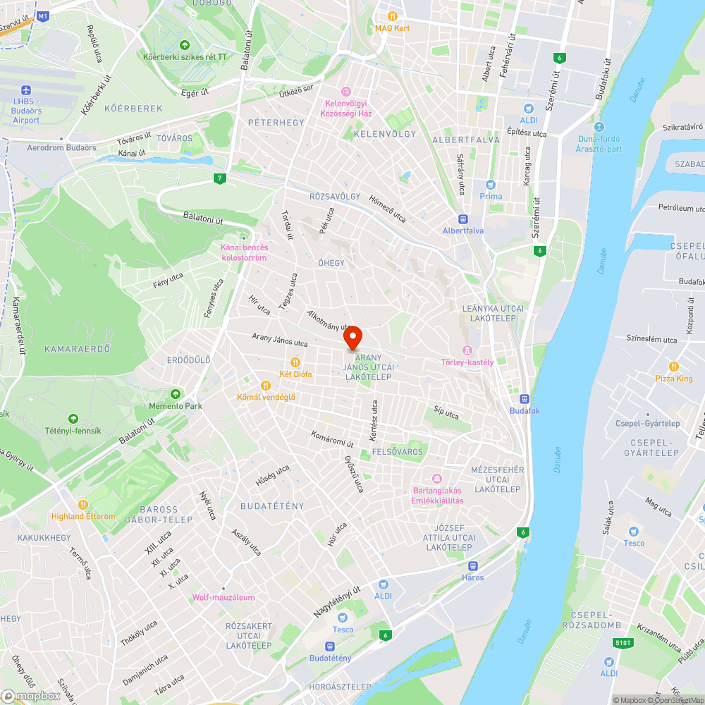 Arany János utcai Merci bejelentés helye